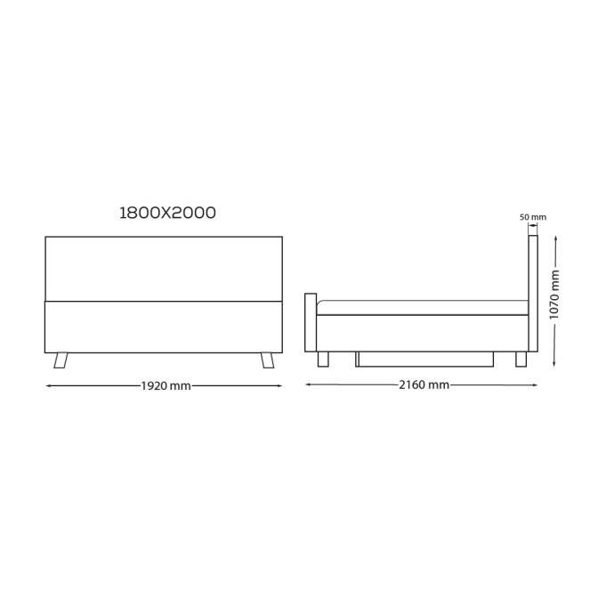 Кровать Мягкая обивка 1,8x2,0 Тина / Tina MiroMark SF-38-TN