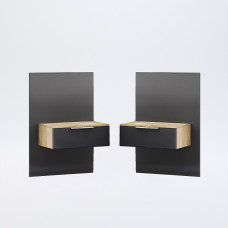 Тумба нічна 2Шт Місяць / Luna Дуб Крафт – Мат Лава MiroMark LN-32-LV