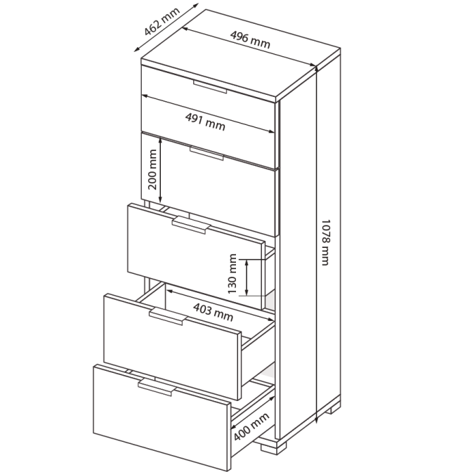 Комод Асти 5Ш MiroMark купить