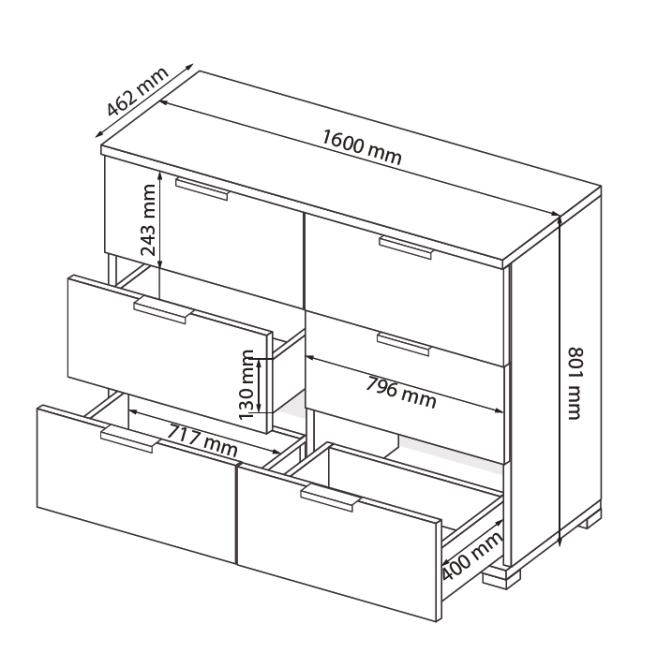 Комод Асти 6Ш MiroMark купить