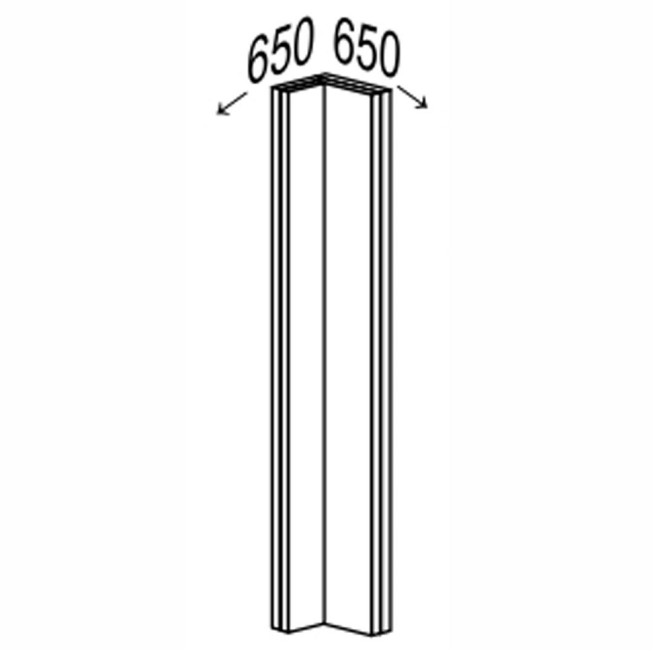 Кухонная секция Винтаж нижняя Угол Н 90° 650х650/820 Обманка VN-095W/9003 MiroMark