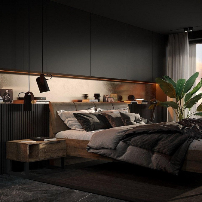 Ліжко Квадро з мяким узголівям MiroMark купити