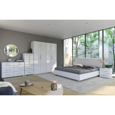 Комплект в спальню 4Дв Фемели / Family Глянец Белый MiroMark