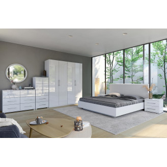 Комплект в спальню 4Дв Фемели / Family Глянец Белый MiroMark