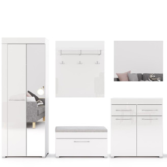 Комплект в прихожую 6 Аманда / Amanda Глянец Белый MiroMark