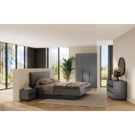 Комплект до спальні 3Дв Тео / Teo Мат Антрацит - Мат Графіт MiroMark