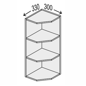 Кухонная секция Винтаж верхняя 30ВЗК/900 Угловое окончание VN-531W MiroMark
