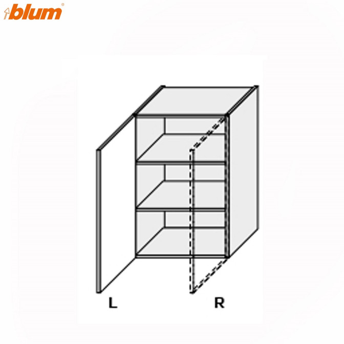Кухонная секция Миллениум WG верхняя 45В/720 1дв Pro Blum Левая ML-443W/01L MiroMark