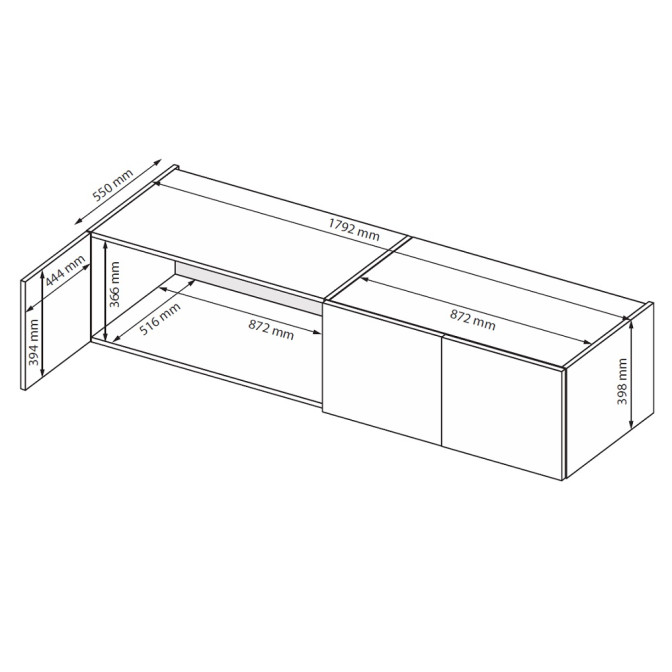 Антресоль 4Дв с зеркалом Лори / Lory Глянец Кашемир MiroMark LR-05-GC