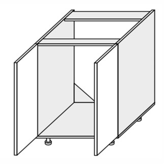 Кухонная секция Валенсия нижняя 60НМ/820 2дв Мойка VL-068W/9003 MiroMark