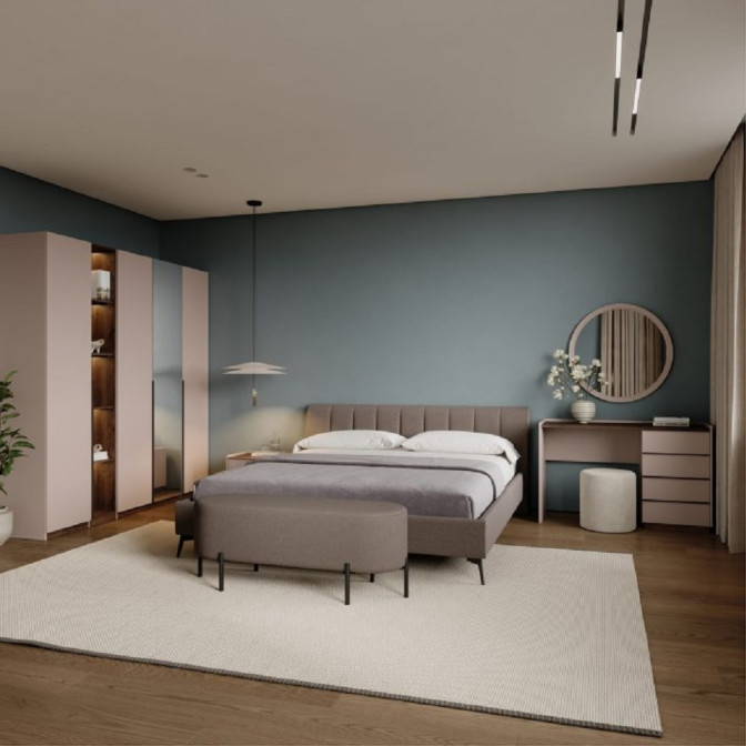 Ліжко М'яка оббивка 1,6x2,0 Тоффі / Toffee 04 MiroMark TF-36-TF