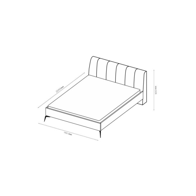Ліжко М'яка оббивка 1,6x2,0 Тоффі / Toffee 04 MiroMark TF-36-TF