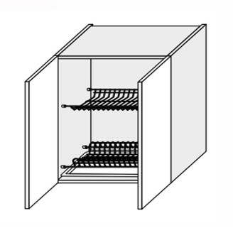 Кухонная секция Мери верхняя 80ВС/720 2дв Сушка MR-483W/9003gl MiroMark Кухонная секция Мери верхняя 80ВС/720 2дв Сушка MR-483W/9003gl MiroMark