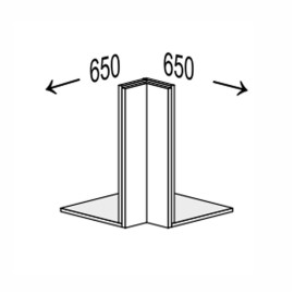 Кухонна секція Лео верхня кут 90° Антресоль LE-291W/06 MiroMark