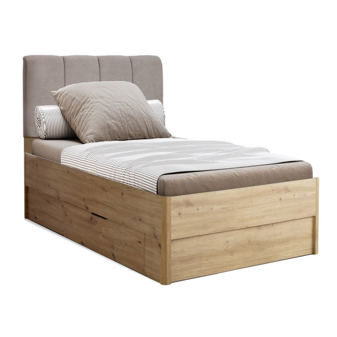 Кровать с ящиками для белья 0,9х2,0 Тедди / Teddy Дуб Артизан MiroMark TD-31-OA