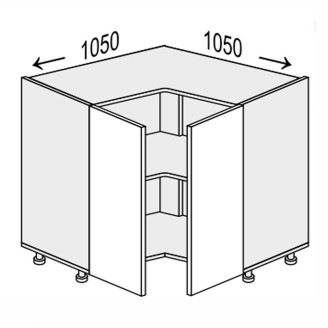 Кухонная секция Валенсия нижняя Угол Н 90° 1050х1050/820 2дв VL-094W/9003 MiroMark Кухонная секция Валенсия нижняя Угол Н 90° 1050х1050/820 2дв VL-094W/9003 MiroMark