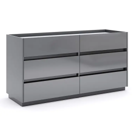 Комод 6Ящ Тео / Teo Мат Антрацит-Мат Графит MiroMark TO-66-AG