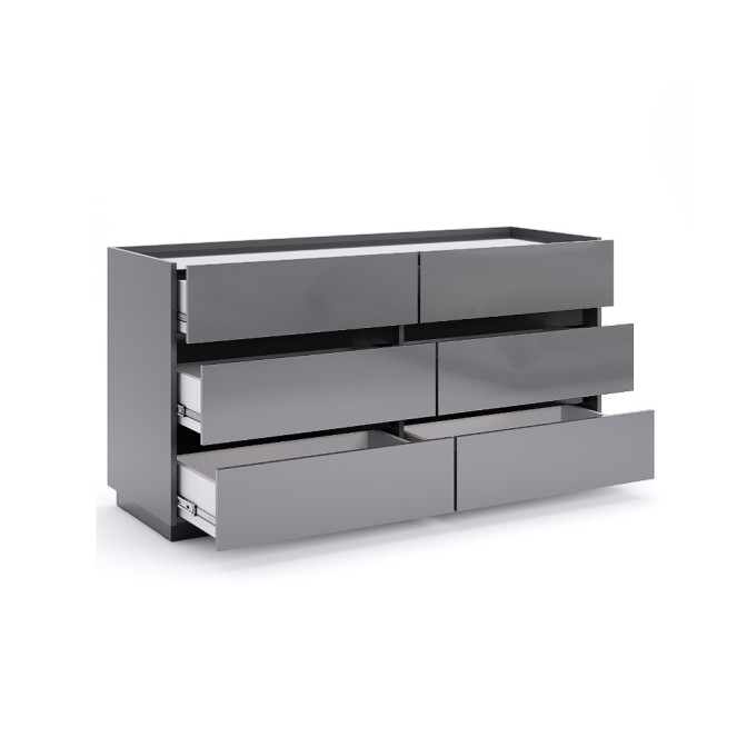 Комод 6Ящ Тео / Teo Мат Антрацит-Мат Графит MiroMark TO-66-AG