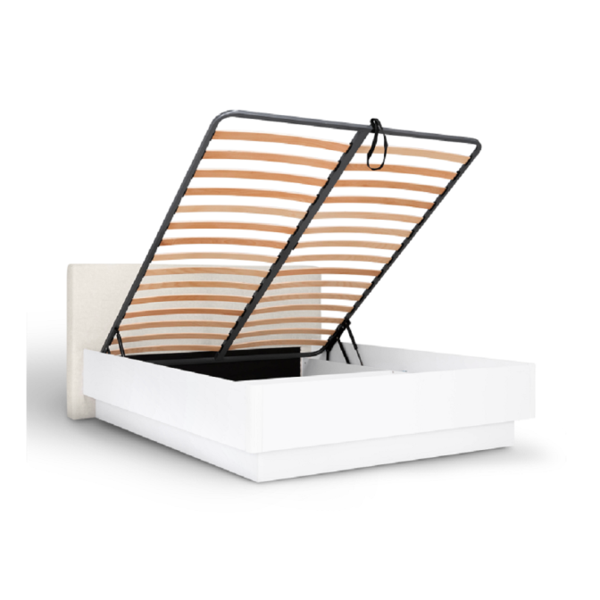 Кровать с подъёмным механизмом 1,8x2,0 Мила / Mila Глянец Белый MiroMark MA-48-WB
