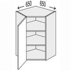 Кухонная секция Валенсия верхняя Угол В 45° 650х650/900 1дв VL-591W/9003 MiroMark