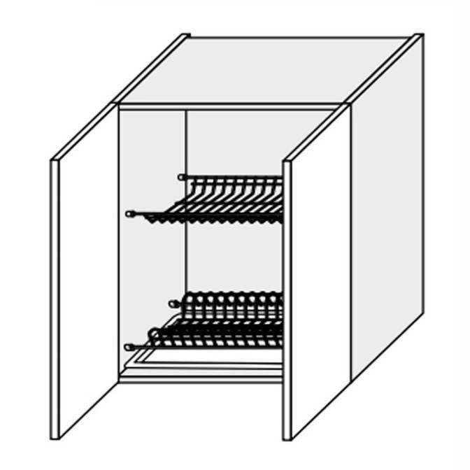 Кухонная секция Миллениум верхняя 60ВС/720 2дв Сушка ML-464W/9003R MiroMark