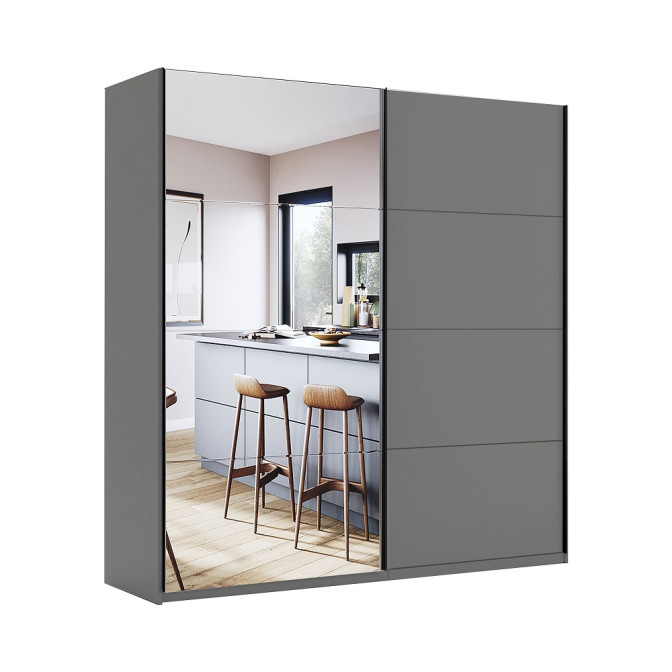 Шкаф-купе с зеркалом 2,0х2,1Дони / Doni Графит MiroMark DN-20-GT