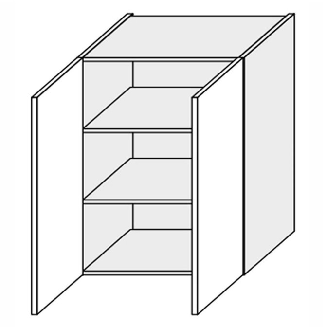 Кухонна секція Мері верхня 60В/720 2дв MR-461W/9003gl MiroMark