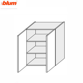 Кухонная секция Мери верхняя 80В/720 2дв Pro Blum MR-485W/9003gl MiroMark