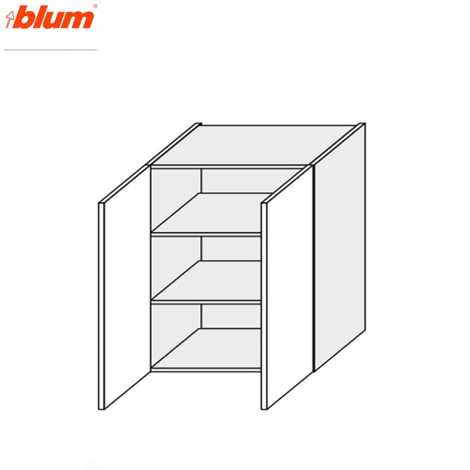 Кухонная секция Мери верхняя 80В/720 2дв Pro Blum MR-485W/9003gl MiroMark