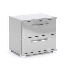 Тумба прикроватная 2Ящ Меги / Megy Глянец Шиншила Серая MiroMark MG-52-GG