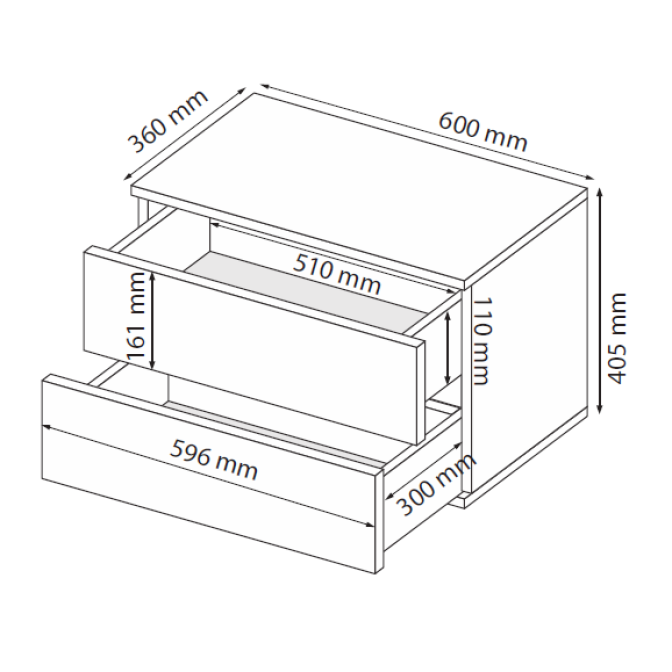 Тумба прикроватная Лилу / Lily 2Шх MiroMark купить