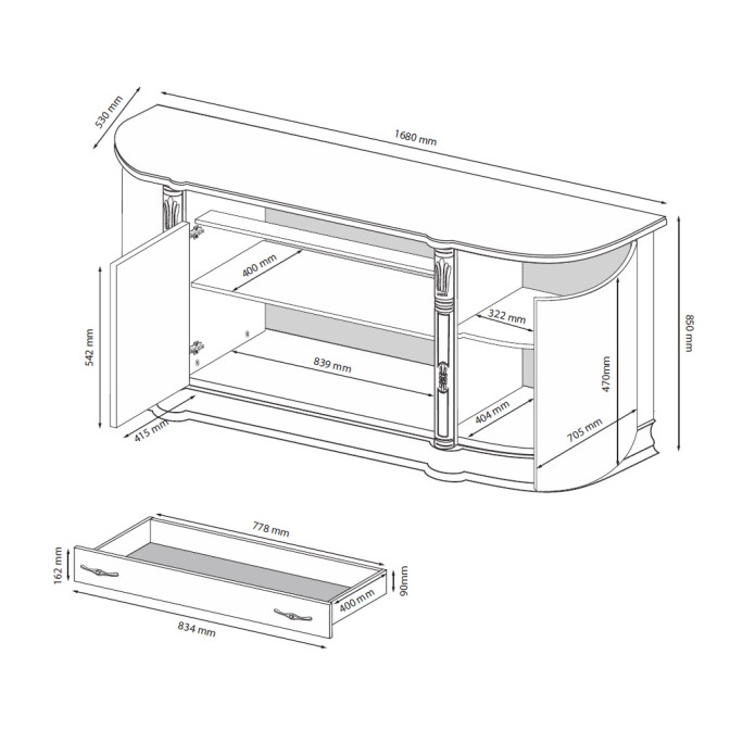 Комод Чикаго 4Д MiroMark купить