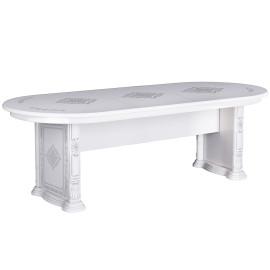 Стол столовый раздвижной Чикаго / Chicago Глянец Белый MiroMark CH-32-RB/WB