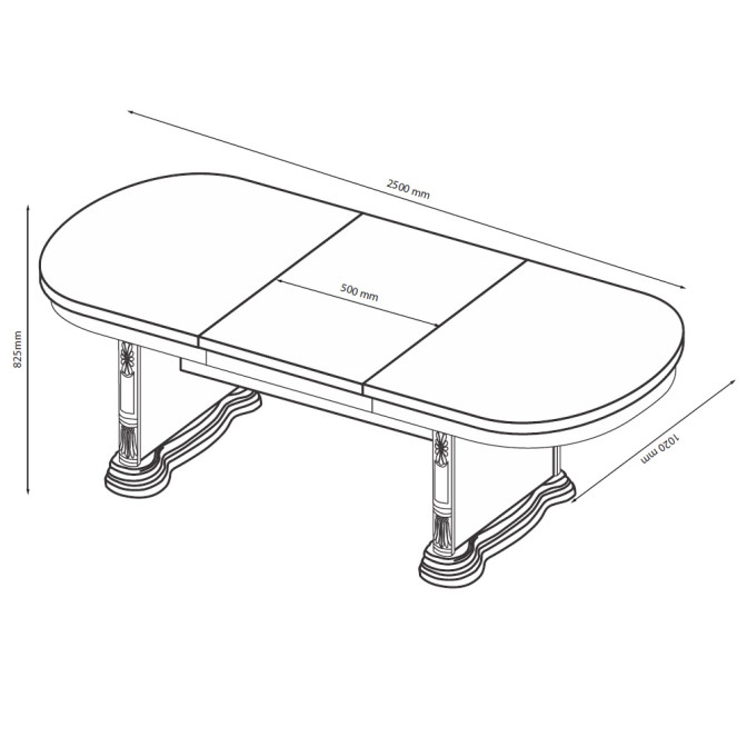 Стол обеденный Чикаго раздвижной MiroMark купить