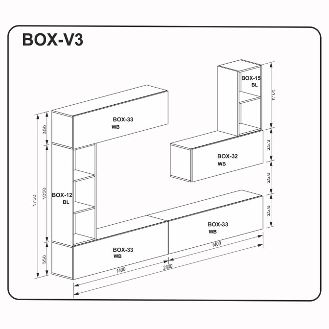 Комплект в гостиную BOX V3 MiroMark