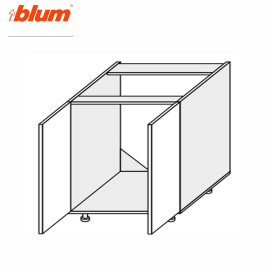 Кухонная секция нижняя Миллениум 80НМ/820 2дв Мойка Pro Blum ML-087W/9003 MiroMark