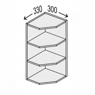 Кухонна секція Лео верхня 30ВЗК/720 Кутове закінчення LE-431W MiroMark