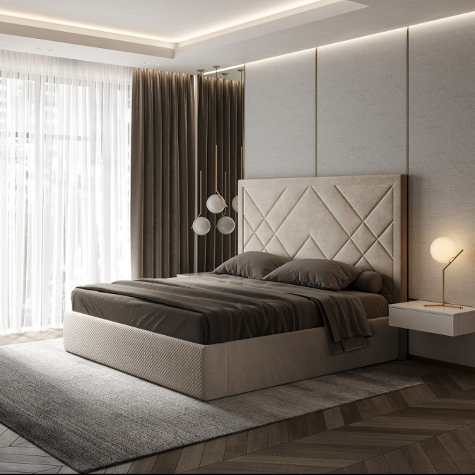 Кровать Мягкая обивка с подъёмным механизмом 1,8х2,0 Вива / Viva MiroMark SF-48-VV