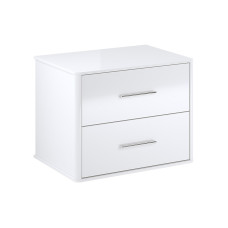 Тумба прикроватная 2Ящ Белладжио / Bellagio Глянец Белый MiroMark BD-52-WB