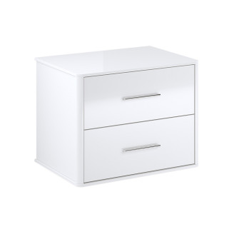 Тумба прикроватная 2Ящ Белладжио / Bellagio Глянец Белый MiroMark BD-52-WB