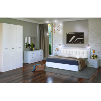Модульна спальня Белла / Bella Глянець Білий MiroMark