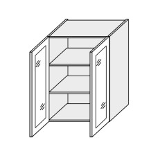 Кухонная секция Винтаж верхняя 80В/720 2дв Витрина VN-486W/9003 MiroMark