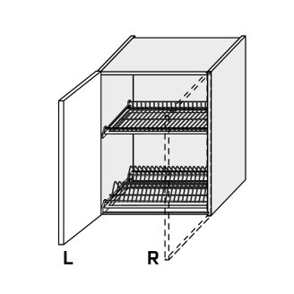 Кухонная секция Миллениум верхняя 60ВС/720 1дв Сушка Левая ML-470W/9003L MiroMark Кухонная секция Миллениум верхняя 60ВС/720 1дв Сушка Левая ML-470W/9003L MiroMark