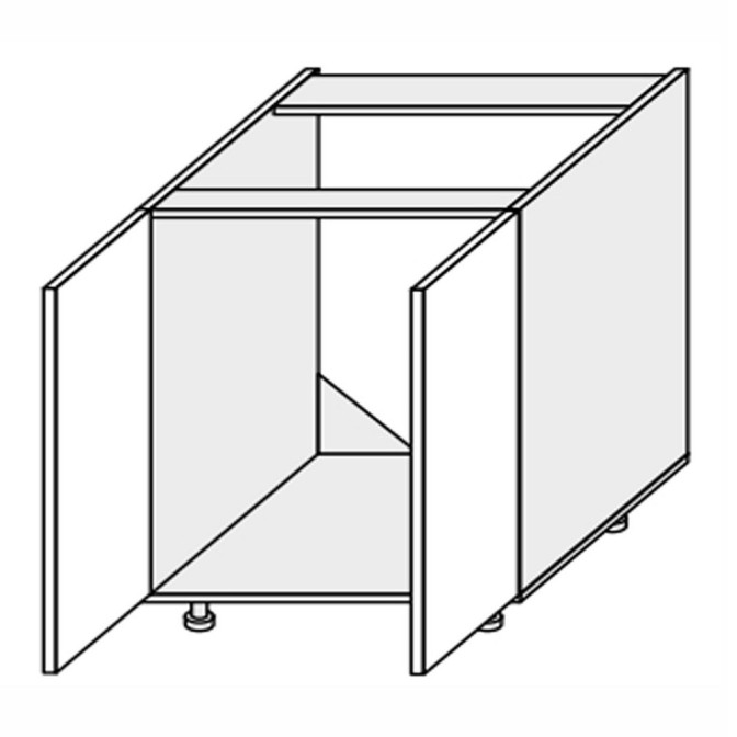 Кухонна секція нижня Міленіум 60НМ/820 2дв Мийка ML-068W/9003 MiroMark
