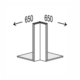 Кухонная секция Миллениум WG верхняя Угол 90° 650х650/360 Антресоль Обманка ML-291W/01 MiroMark