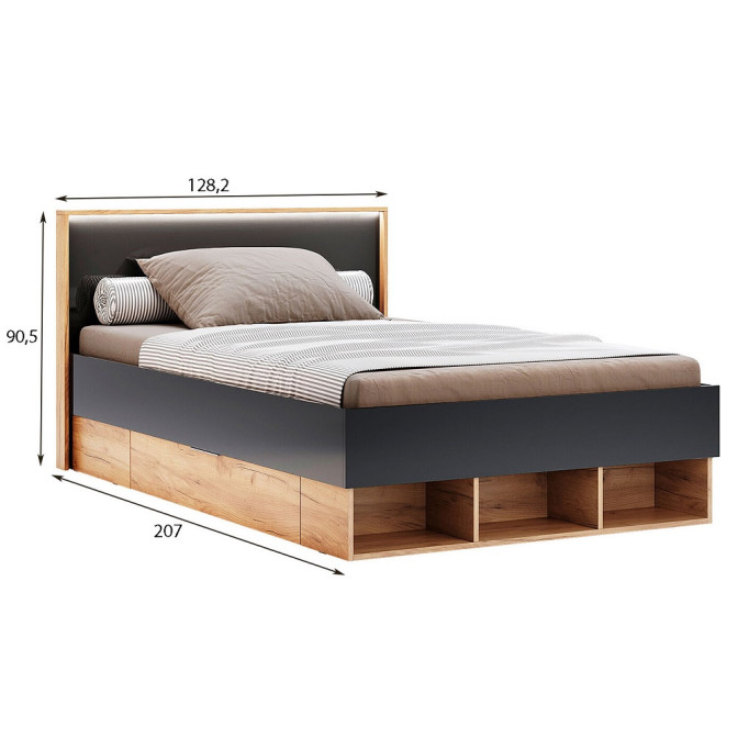 Кровать Луна Джуниор с ящиками для белья MiroMark купить