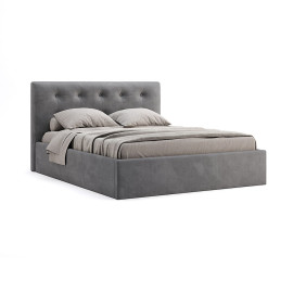 Ліжко М'яка оббивка 1,8x2,0 Катрін / Katrin Сірий Велюр MiroMark KT-38-WM
