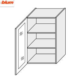 Кухонна секція Валенсія верхня 40В/900 1дв Вітрина Pro Blum VL-545W/9003 MiroMark         