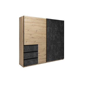 Шафа-купе 2.15м 2Д Вільма / Wilma Бетон Темний - Дуб Артизан MiroMark WL-22-CD