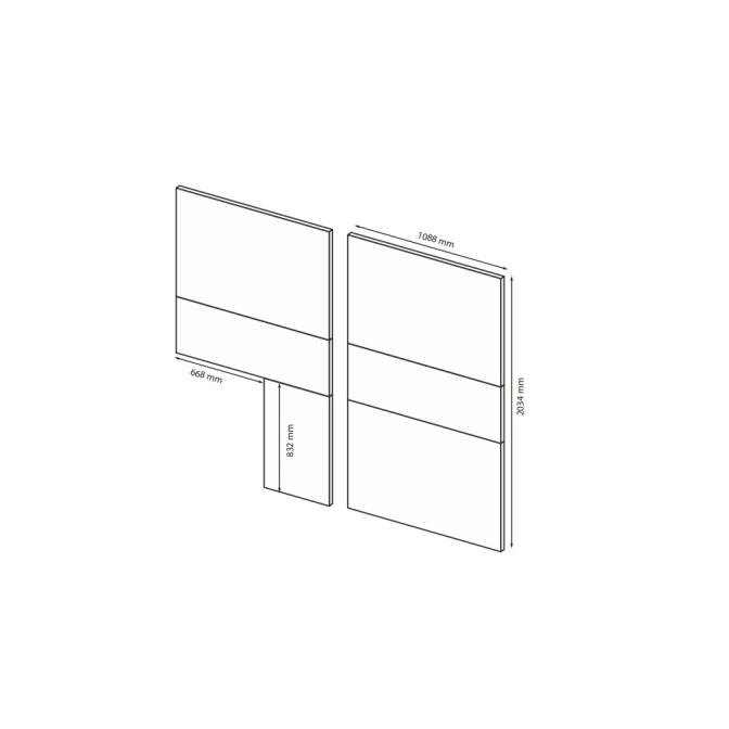 Шафа-купе 2.15м 2Д Вільма / Wilma Бетон Темний - Дуб Артизан MiroMark WL-22-CD